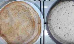 Tortitas de leche finas con agujeros Tortitas de harina de trigo sarraceno